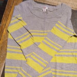 Mossimo Supply Co. Gray and Yellow Striped Sweater